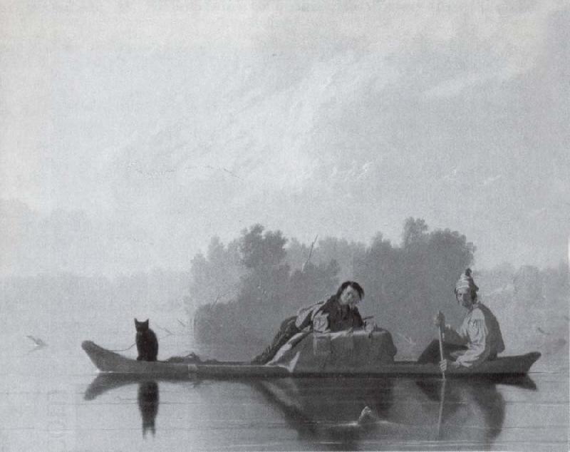 George Caleb Bingham Pelzhandler den Missouri hinunterfahrend oil painting picture